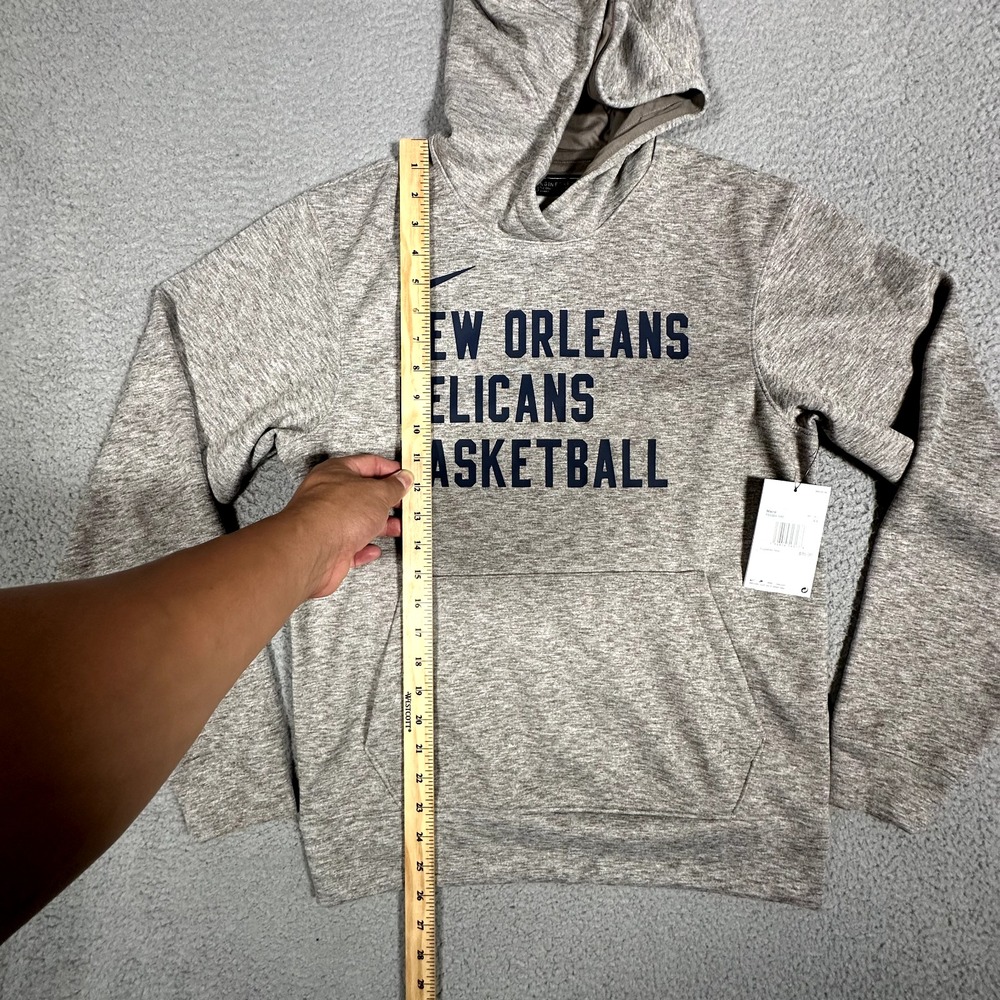 New Orleans‎ Pelicans Hoodie Mens XS Gray Nike Engineered NBA Basketball Logo - Picture 7 of 12